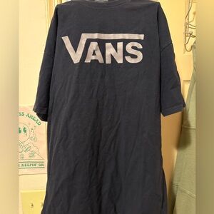 Vans Men’s Large Navy Blue Logo T-Shirt